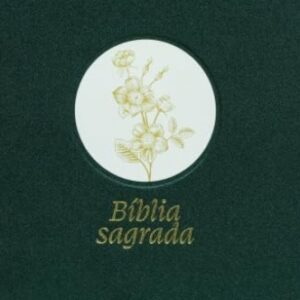 Bíblia Sagrada Slim NVI – Verde, Flor minimalista